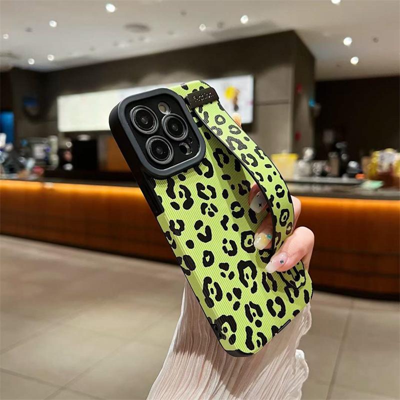 

Модный кожаный чехол для телефона с ремешком на запястье для iPhone 14 13 12 11 Pro Max X XS XR XS Max 8 7 Plus противоударный чехол iPhone 14 Pro Max зелёный