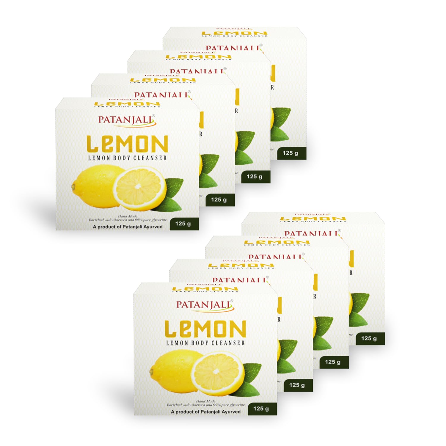 

Patanjali Lemon Body Cleanser Soap 125g Pack Of 8 Refreshing Bath Bar Gentle Cleansing Soap For All Skin Types Daily Use