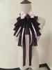 Cosplay-Kragen für Damen abnehmbar Gefälschte Kragen Original Lolita Schwarze Spitze Schleife Gotisch Hof Elegant Halsbinden für Herren Krawatte