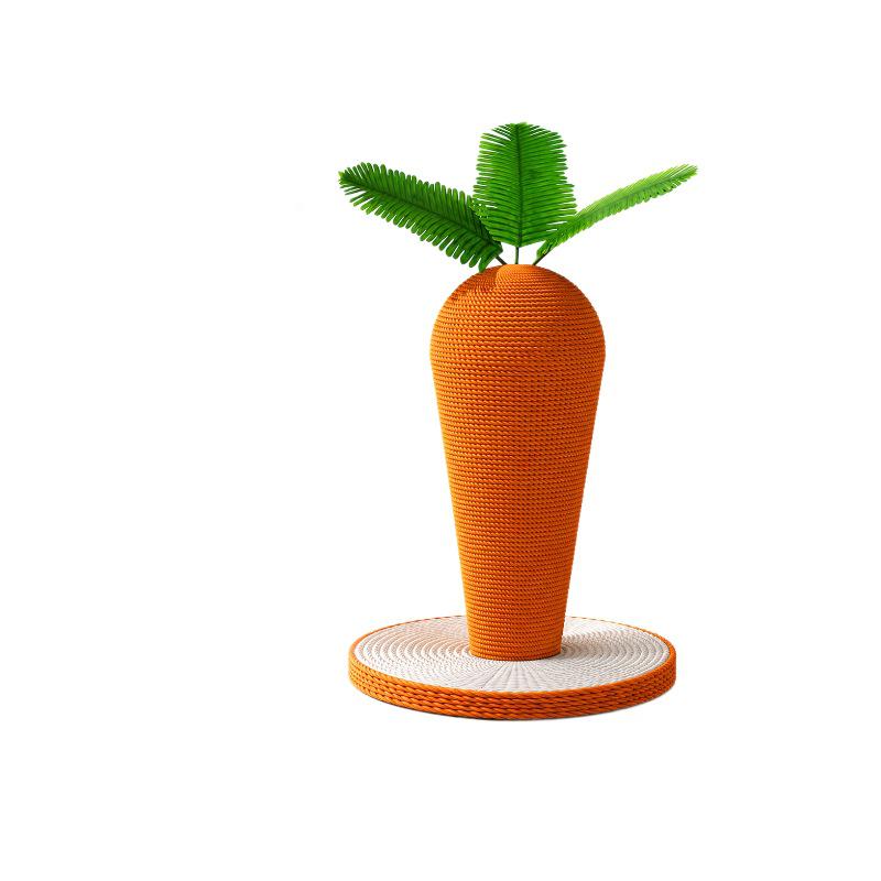 Cross Carrot Cat Climbing Frame & Sisal Scratching Post Toy for Nail Grinding & Itching Relief