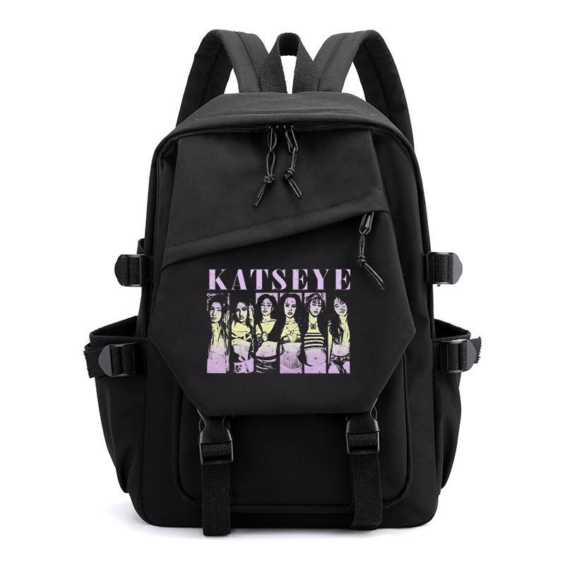 Kinder Schüler KATSEYE Bedruckter Rucksack Outdoor Schule Wasserdichte Leinwand Nylon Tasche