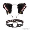 Halloween Mask New Women Lace Cat Ears Punk Style Set Necklace Choker Gloves Tail