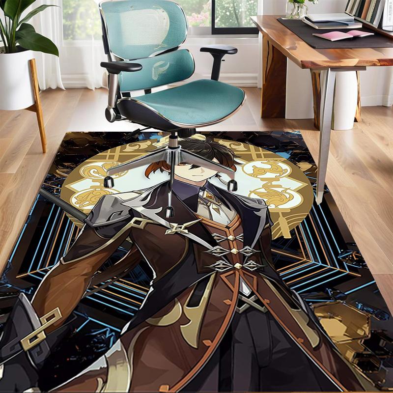 1pc Genshin Impact2 Design Area Rug - Non-Slip, Soft & Cozy Floor Mat for Living Room, Bedroom, Office - Indoor/Outdoor Decorative Carpet