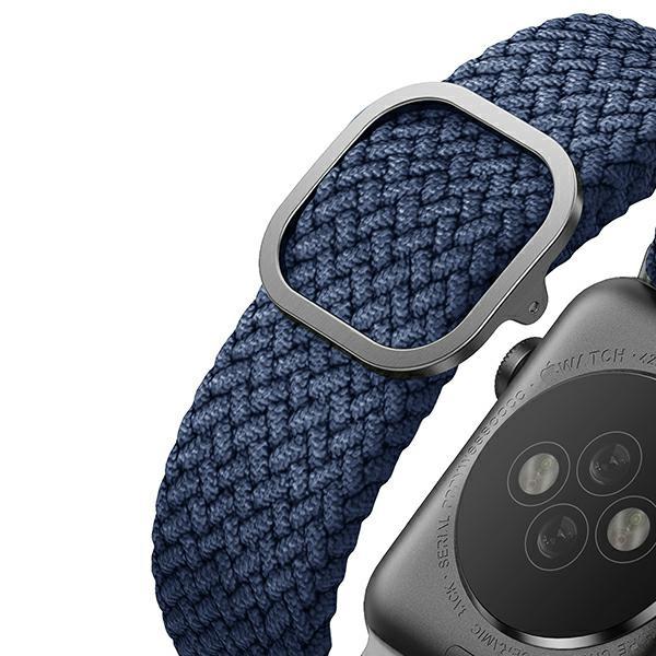 Uniq Pasek Aspen Apple Watch 40/38/41Mmseries 1/2/3/4/5/6/7/8/9/Se/Se2 Braided Niebieski/Oxford Blue