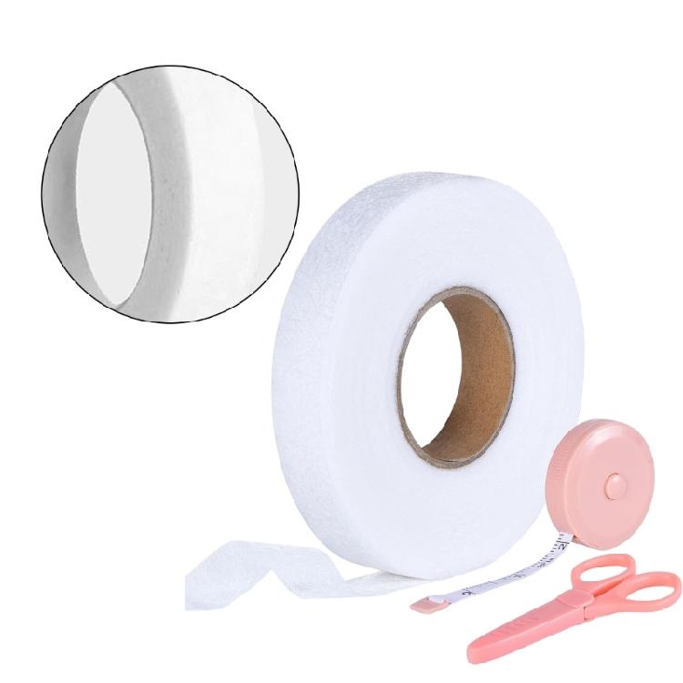 Hem Tape Width 2cm Iron-On Hemming Tape with Scissors & Tape Measur East To Use for Clothes Pants