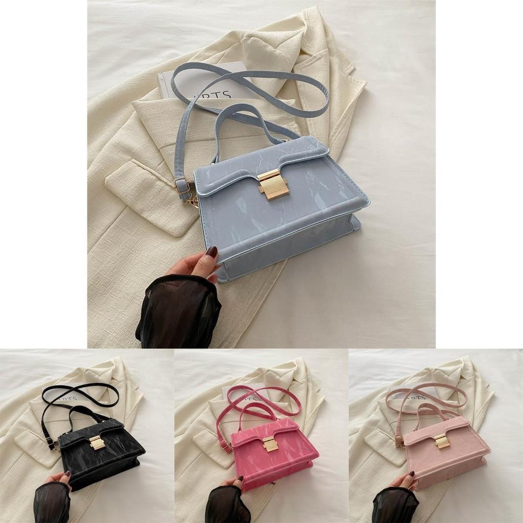 Chic Retro Casual Small Square Handbag Stylish Crossbody Bag In Soft Pu Leather
