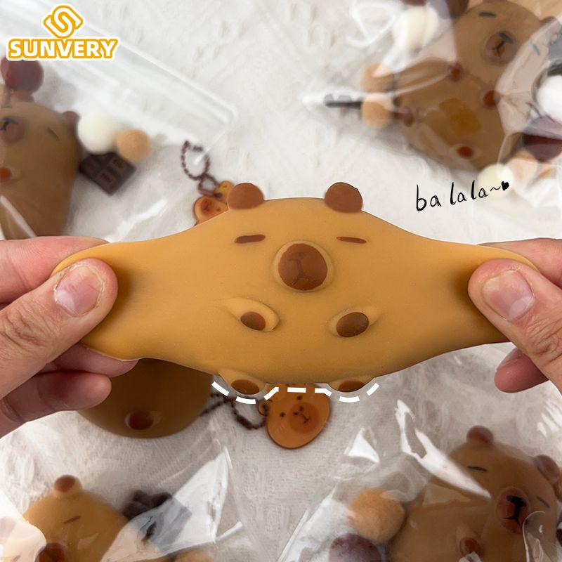 Non-Toxic Capybara Squishy Toy Slow Rebound Cute Brown Bear Animal Stress Relief Fidget Sensory Toys For Kids Adults Decompression Gift