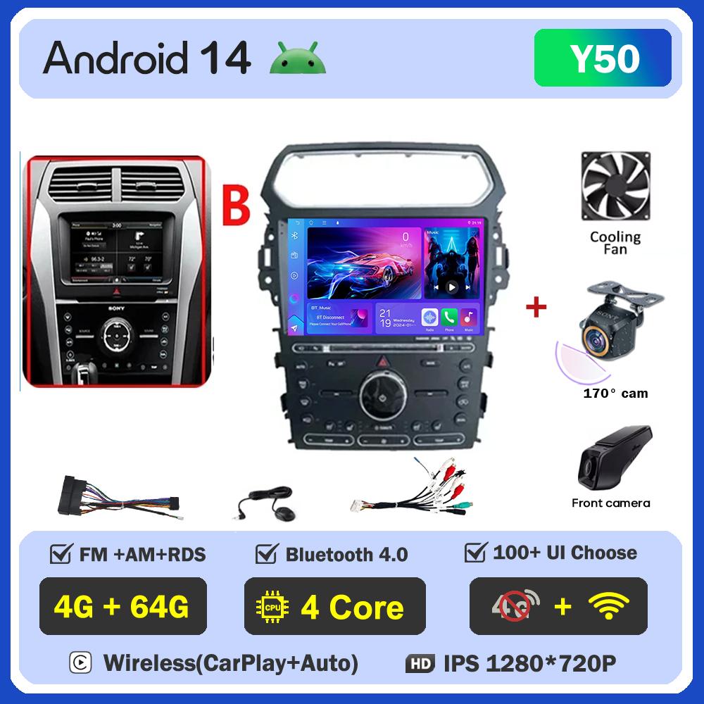 For Ford Explorer 5 2011 - 2019  Car Radio Player Car Carplay Screen Autoradio Mirror Link Car Intelligent Systems Touch Screen