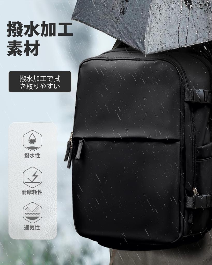 Sikazan 60L Vakuum-Kompression Rucksack für Herren, Wasserdicht und Staubdicht Reise Rucksack, Großes Fassungsvermögen, Passt für 14/15,6/17-Zoll Laptops, Notfall/Auto