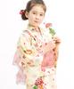 Bee Yukata Set for Fireworks Say00004 Ivory X Cherry Blossom [Bee] 3-piece Girls, Kids, Summer, Striped, Lattice, Goldfish, Ruched, Easy, Festival,
