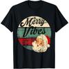 T-shirt vintage joyeux Noël avec le Père Noël et un style rétro amusant