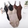 One-Piece Tummy Control Body Shaper with Chest Pads - Elastic Butt Lift and Slimming Camisole.