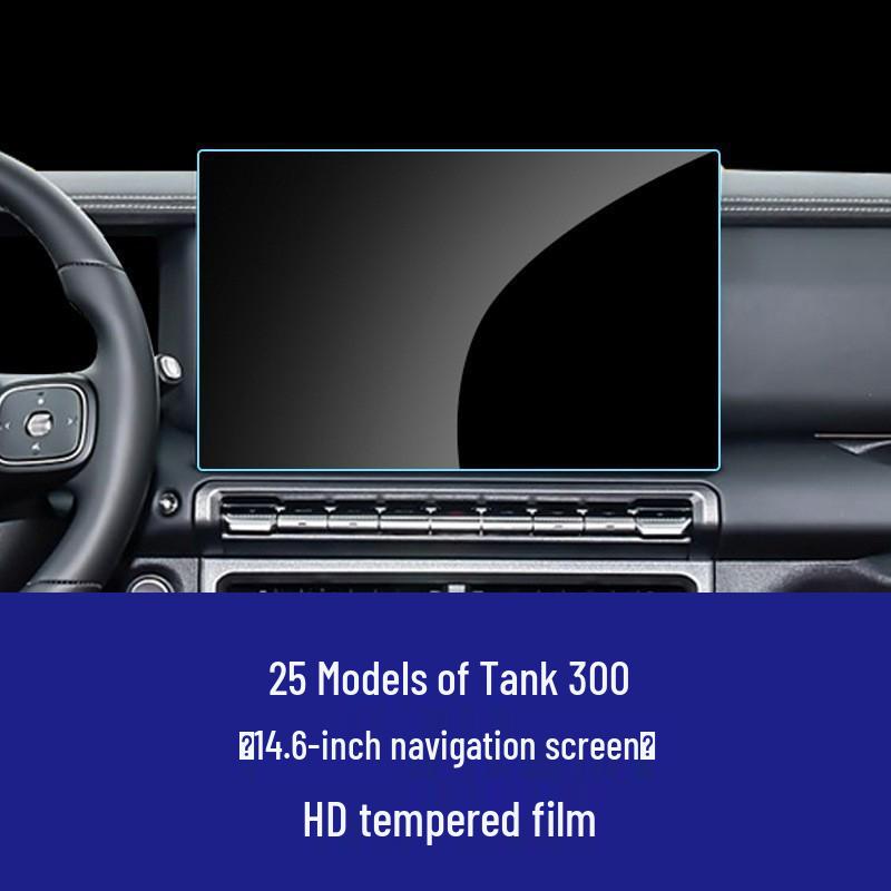 Tank 300/400/500/700 Great Wall Pao Instrument Navigation Screen Tempered Glass Protector.