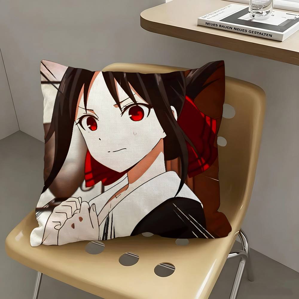 1pc Cute Kaguya Shinomiya Pillow Case Fashion Square Pillowcase Bedroom Sofa Room Ins Decoration Leisure