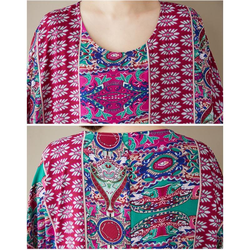 DIMANAF Übergröße Neu 2025 Damen Sommerkleid Basic Leinen Strand Casual Lang Mode Locker Vintage Kleid