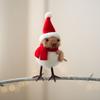 Christmas Simulation Bird Hanging Pendant Foam Red Scarf Hats Bird Xmas Tree Ornaments Merry Christmas Decor Happy New Year