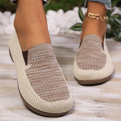 Women's Mesh Breathable Slip On Casual Shoes Summer Soft Sole Non Slip Flat Shoes Woman Plus Size Comfort Light Platform Loafers