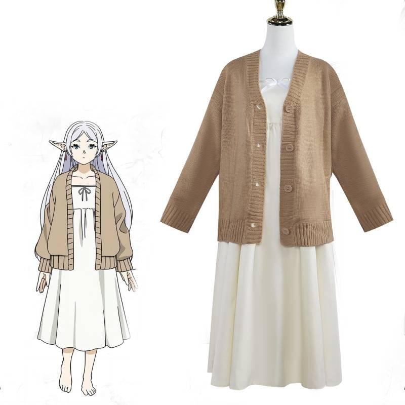 Elegant Polyester Anime Cosplay Costume For Frieren Characters All Sizes Available