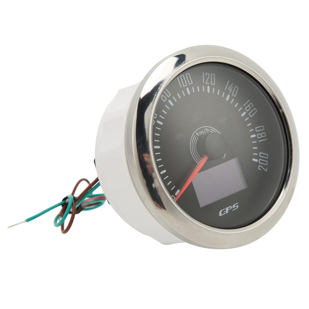 85mm GPS Speedometer with Turn Signal Light 0?200KMH Adjustable 7 Color Backlit for Car RV