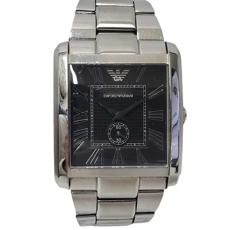 Used Emporio Armani Men s watch AR-1642 quartz black dial working item [Used] 32605K17