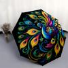1pc Colorful Peacock Feather Mandala Umbrella with Plastic Handle,Suitable for All Seasons Home Travel Outdoor UmbrellaDD1107