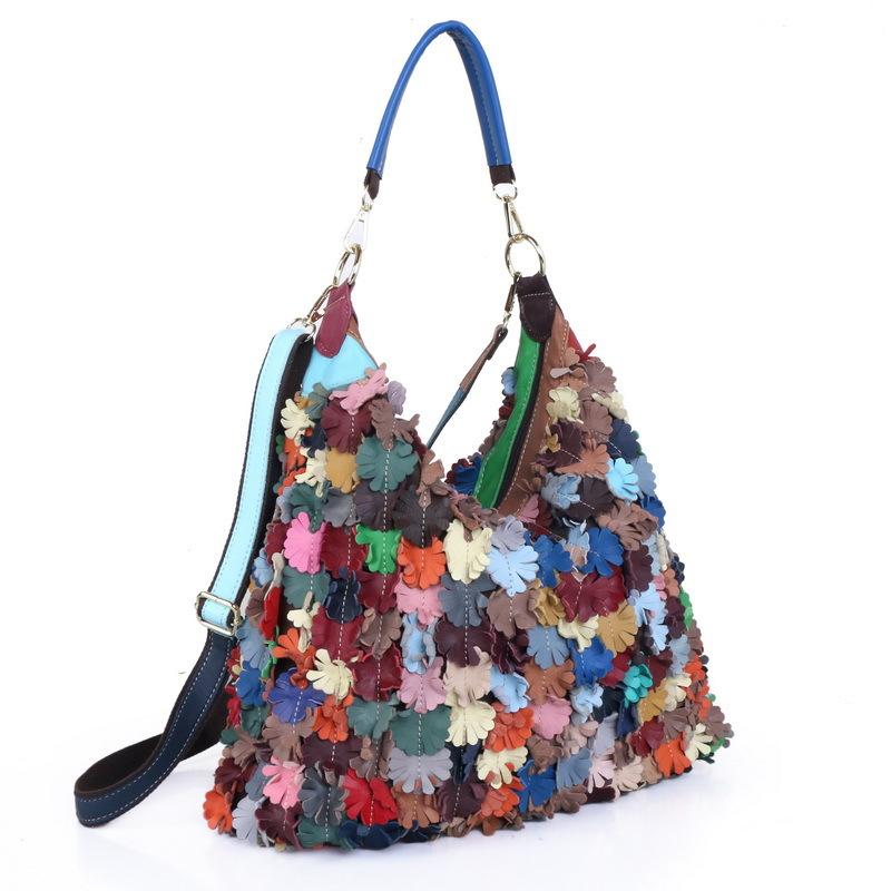 Tasche Damen Tasche Lammfell Farbe Spleißung Damen Handtasche Umhängetasche Crossbody Tasche Tragetasche