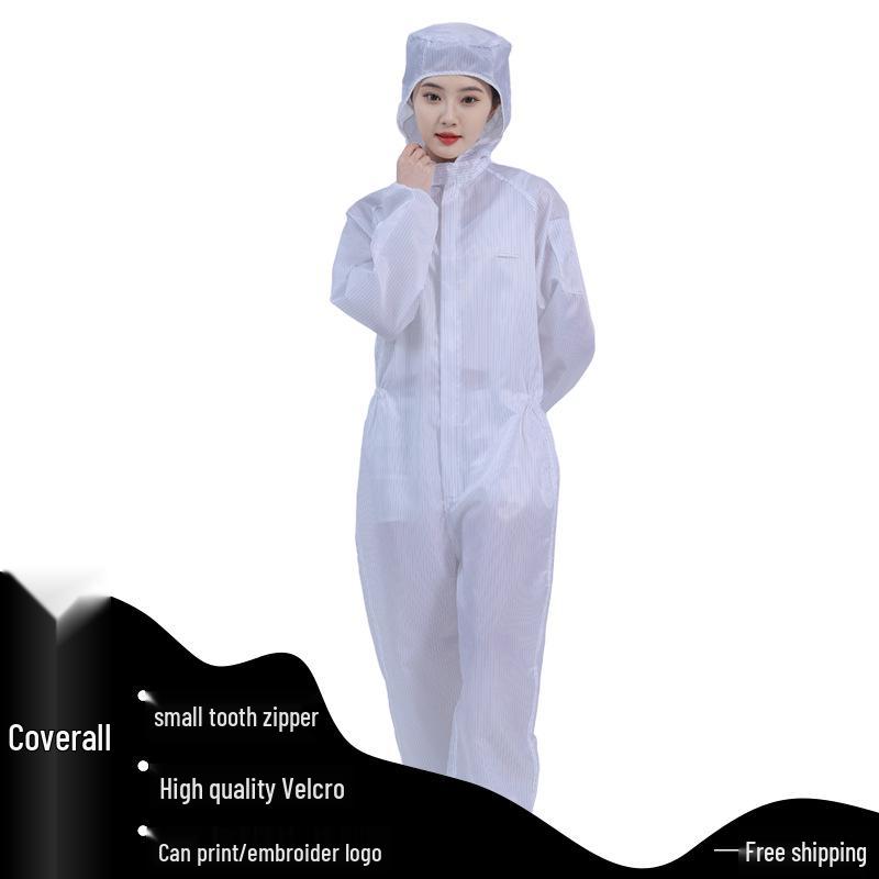Unisex Hooded Anti-static Dustproof Coveralls for Clean Rooms and Spray Painting