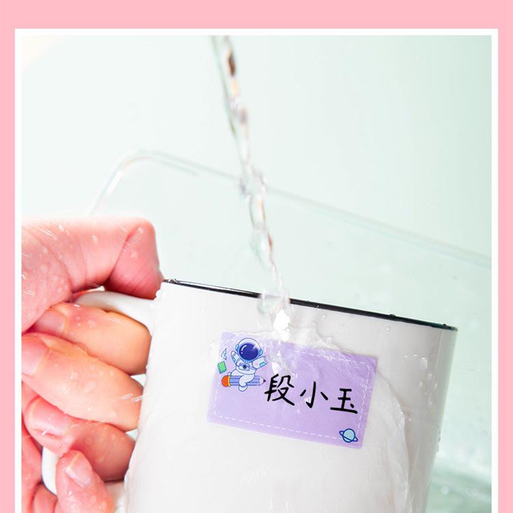 Waterproof Cartoon Name Stickers for Kids' Items - School Bag, Water Cup, and More 