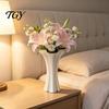 Woondecoratie Accessoires Moderne 3D Geprinte Vaas, Artistieke Bloem Elegante Decoratieve Vaas Tafeldecoratie voor Kunstbloemen, Verse Bloemen