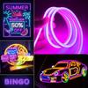 Neon Lights 1-5M Neon LED Strip Flexible LED Car Lamp Sewing Tube 12V Edge Strip Waterproof Rope Tube Silicone DC 12V Line Light