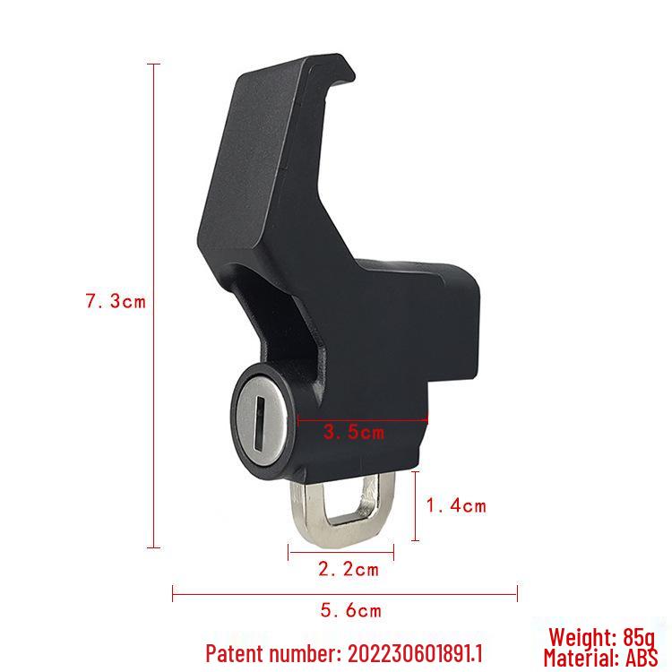 Universal Electric Vehicle Helmet Lock with Key Hook for Motorcycle Safety