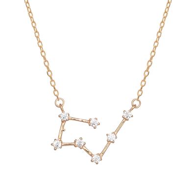 Light Luxury Jewelry S925 Sterling Silver Starry Sky Necklace Ins Twelve 12 Constellation Necklace Women's Clavicle Chain