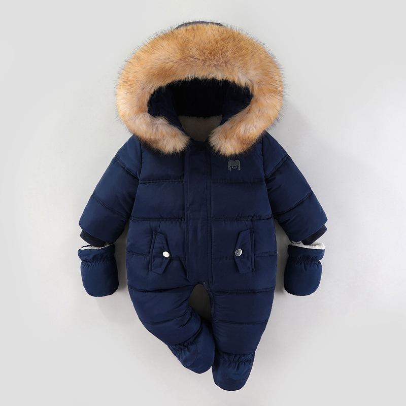 Winter Infant Baby Boys Girls Coat Warm Outwear Hooded Puffer Jacket Jumpsuit Fall Clothes