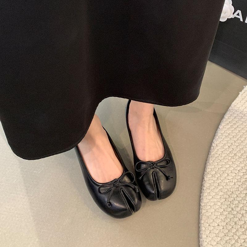 Fashion Fashion Butterfly-Knot Ladies Flats Shoes New In Summer Spring Female Shallow Footwear Strange Toe Women Flats Slip On Shoes