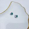 Silver Earrings with Natural Emerald (2172499)