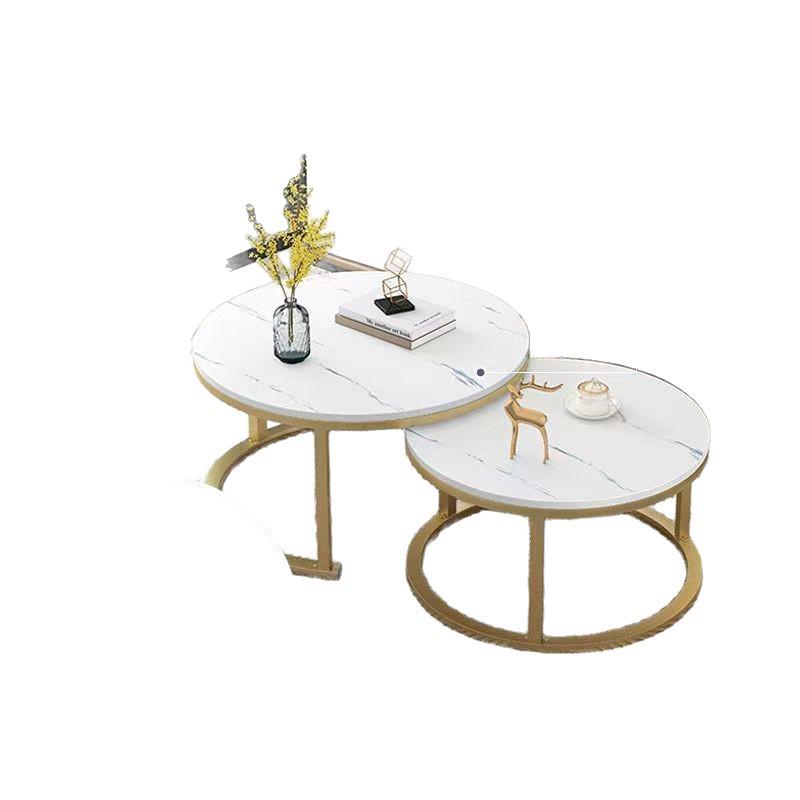 Modern Round Coffee Table - Simple Nordic Design for Living Room or Balcony