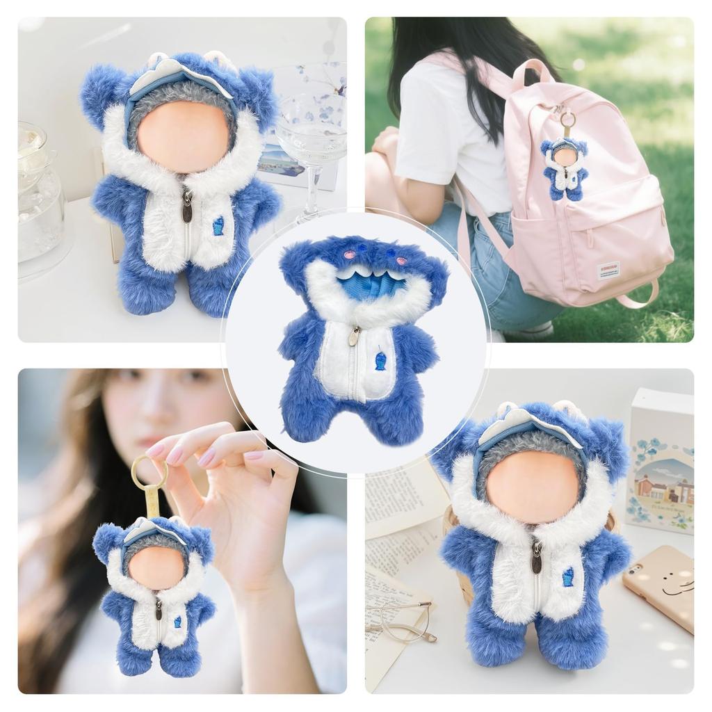 Labubu Compatible with Labubu Plush Toy Outfit Fits 15cm and 17cm Plush Doll Cute Costume DIY Doll Photo Doll Clothes for Different DIY Clothes,