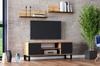 Focus RTV Cabinet 135 Cm - Loft Oak Craft/black