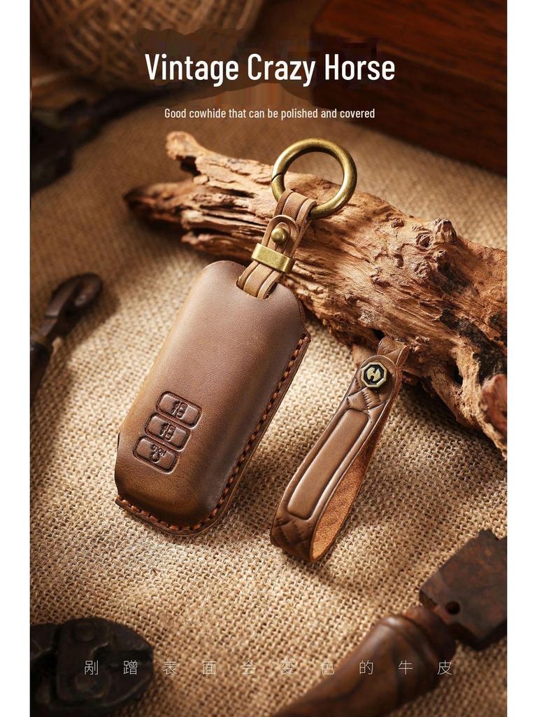 Handmade Leather Retro Key Cover for KIA Sorento/Kia Jiahua Business Car
