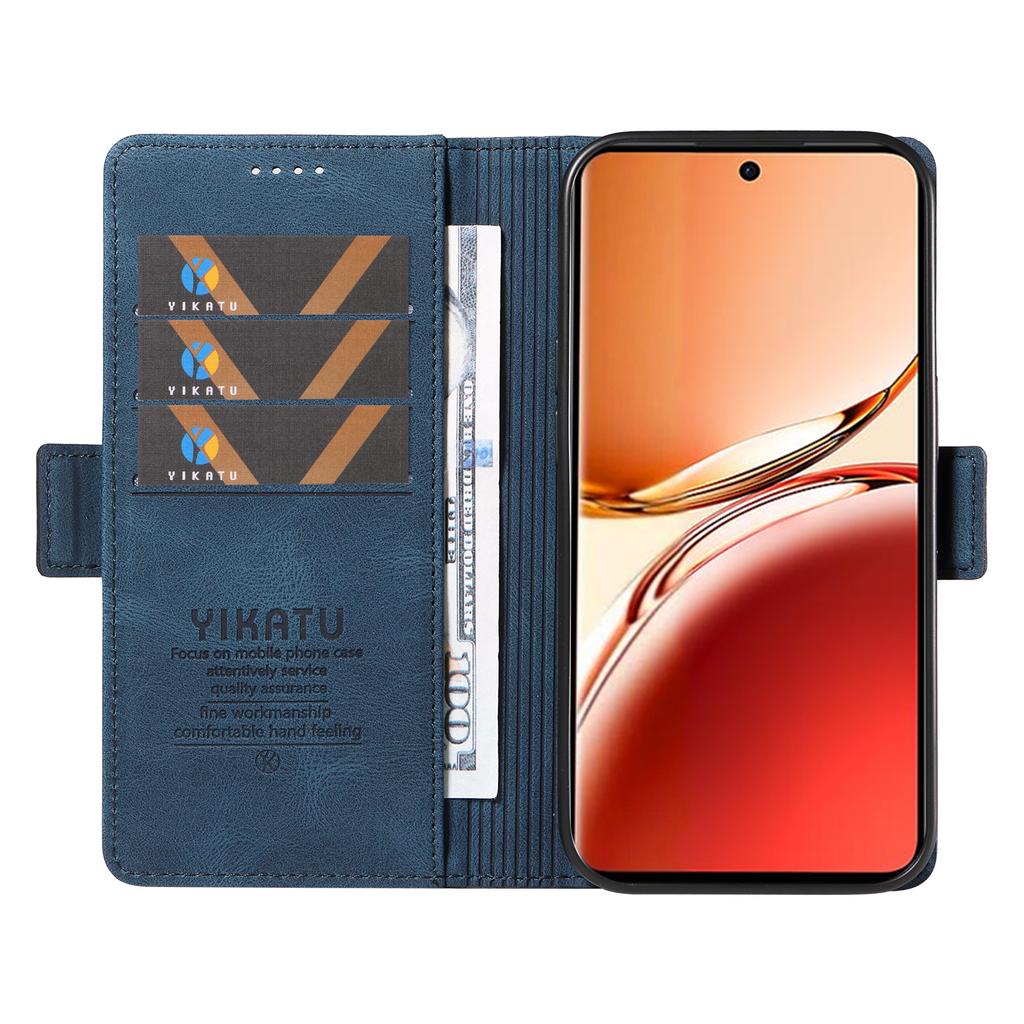 For Oppo Reno12 F 4G Case PU Leather Skin-Touch Phone Cover Folding Stand