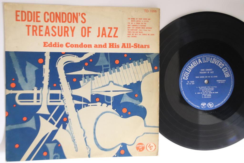 10inch Record EDDIE CONDON & HIS ALLSTARS - Eddie Condon's Treasury Of Jazz TD1006 COLUMBIA US Jazz Used