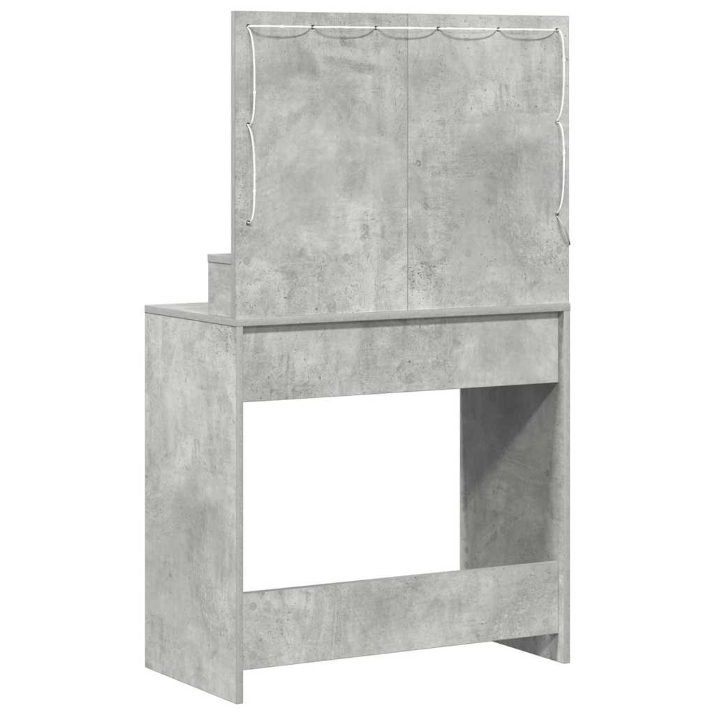 Makeup Table Concrete Grey 78.5 x 41 x 135 cm Particleboard