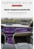 New Cadillac CT6 Interior TPU Protective Film: Center Console, Gear Shift, and Navigation.