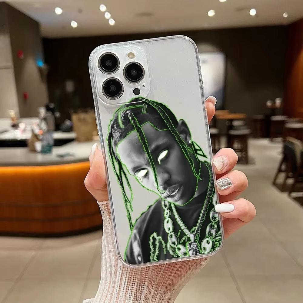 Fashion Hot Phone Case For iPhone 16 15 14 13 12 11 Pro Max XS X XR 7 8 SE Jackboys Travis Scott Soft Transparent