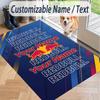Tapis imprimé avec texte personnalisé Red Bull Racing Tapis de sol antidérapant pour la décoration de la maison