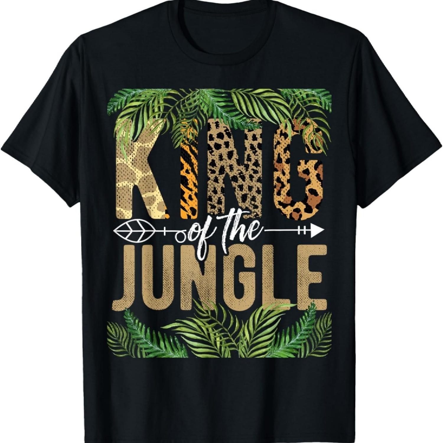 King Of The Jungle Tropical Animal Adventure Vacation T-Shirt S