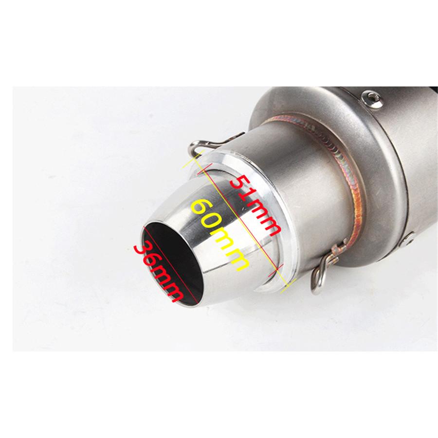 60mm auf 51mm auf 36mm Motorrad Auspuff Schalldämpfer Adapter Kopf Baustahl Konverter Adapter Reduzierstück Verbindungsrohr