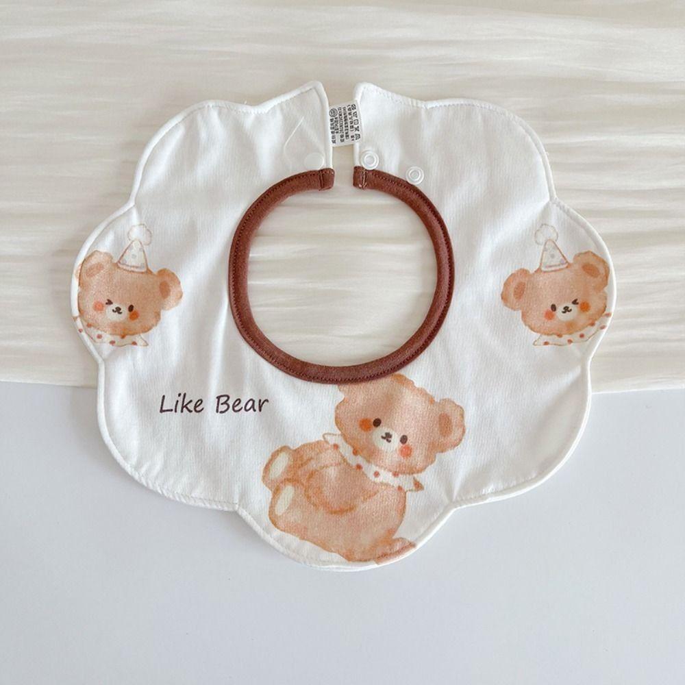 Cotton Yarn Baby Cotton Bibs Cartoon Baby Drooling Bibs Cute Saliva Towel  Neck Wear Accessories