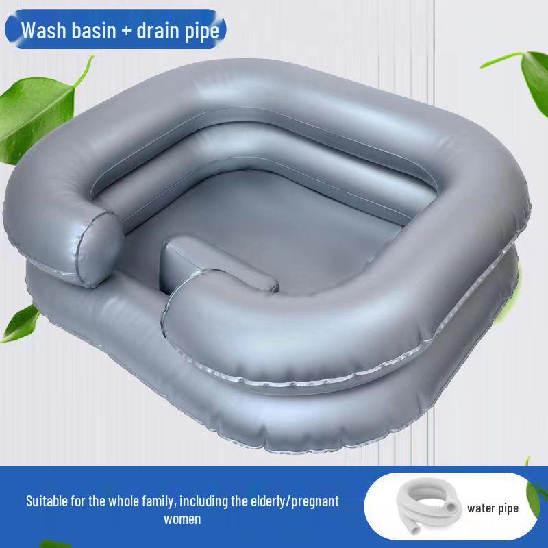 PVC Inflatable Face & Hair Washing Basin, Foot Wash & Soak Basin