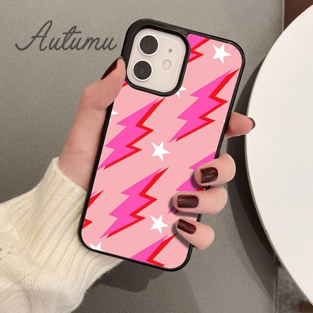 Shadowed Lightning Bolt Phone Case for iPhone 11 12 13 14 Pro Max mini XR XS SE 2020 7 8 Plus Samsung Galaxy S21 S22 shell